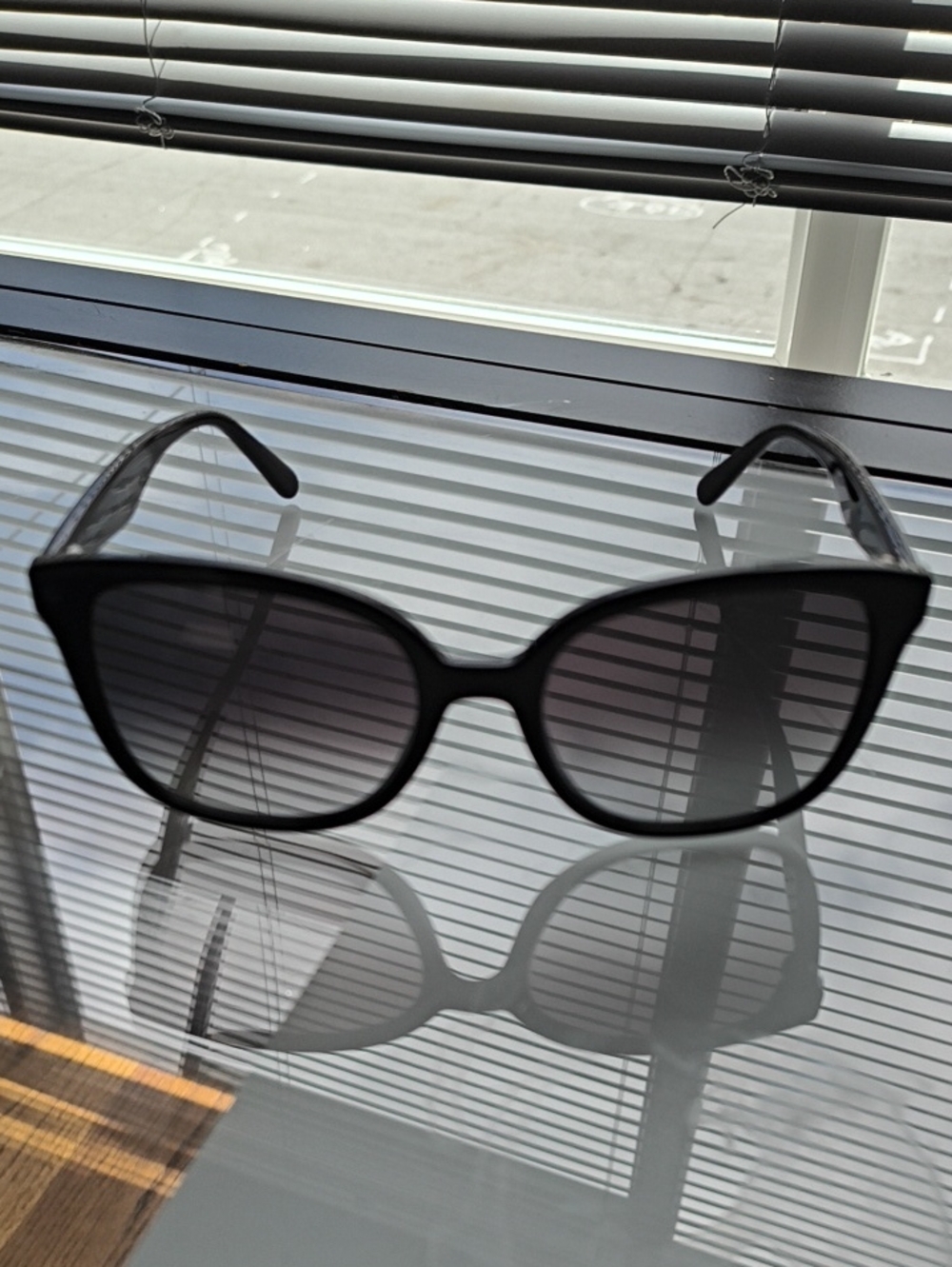 Salvatore Ferragamo Black Cat-Eye Sunglasses